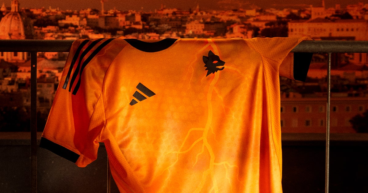 adidas & AS Roma Drop Orange Away Kit For 2025/26 - SoccerBible